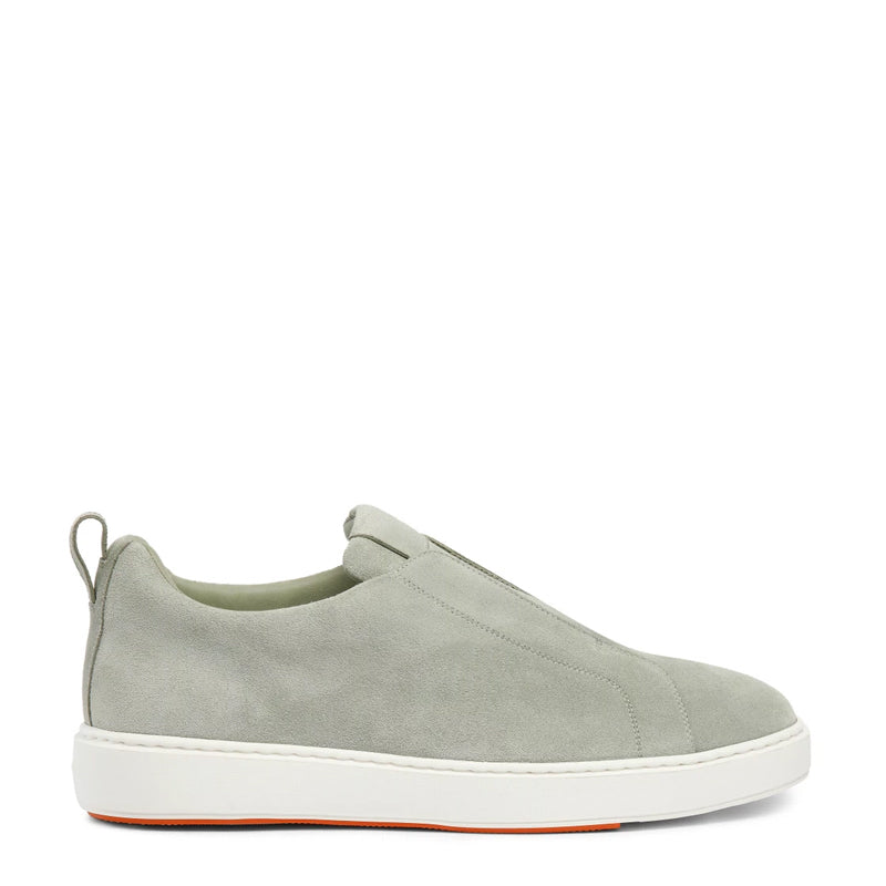 Men Suede Triple Stitch Slip-On Sneakers