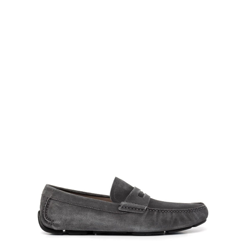 Gray Suede driving Loafers for Men