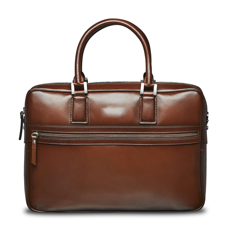 Men’s Premium Leather Black Luxe Briefcase