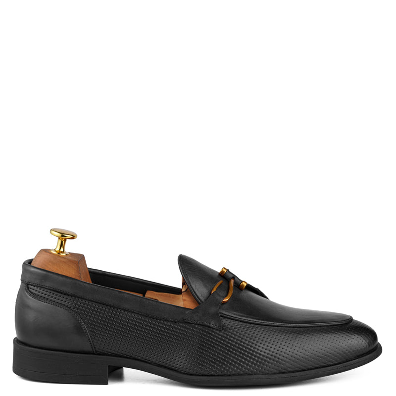 Classic Side Hook Leather Brown Loafer