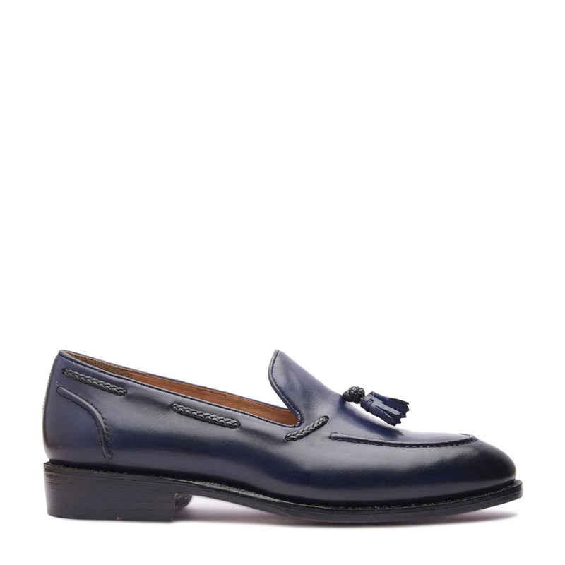 Premium Leather Slip-On Tassel Loafer Tan