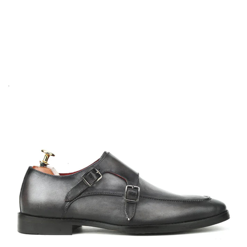 Pure Leather Handmade Double Monkstrap Shoes