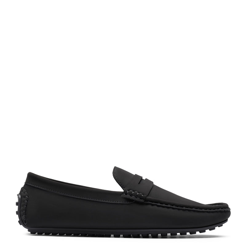 Heritage-Style Suede Moc Toe Penny Loafer Grey