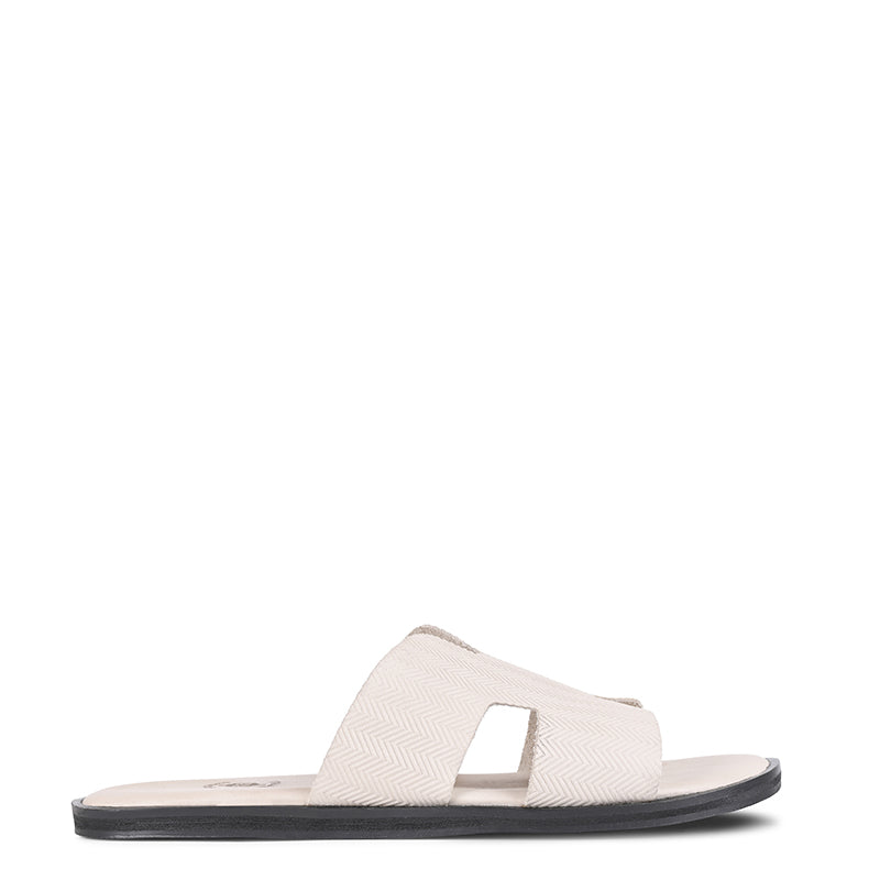 Luxury H-Style Leather Sky Blue Slipper For Men