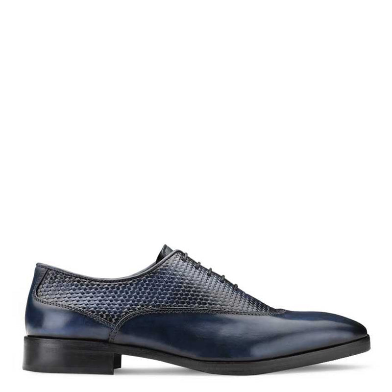 Stylish Pure Leather Dual Textured Oxford Shoes