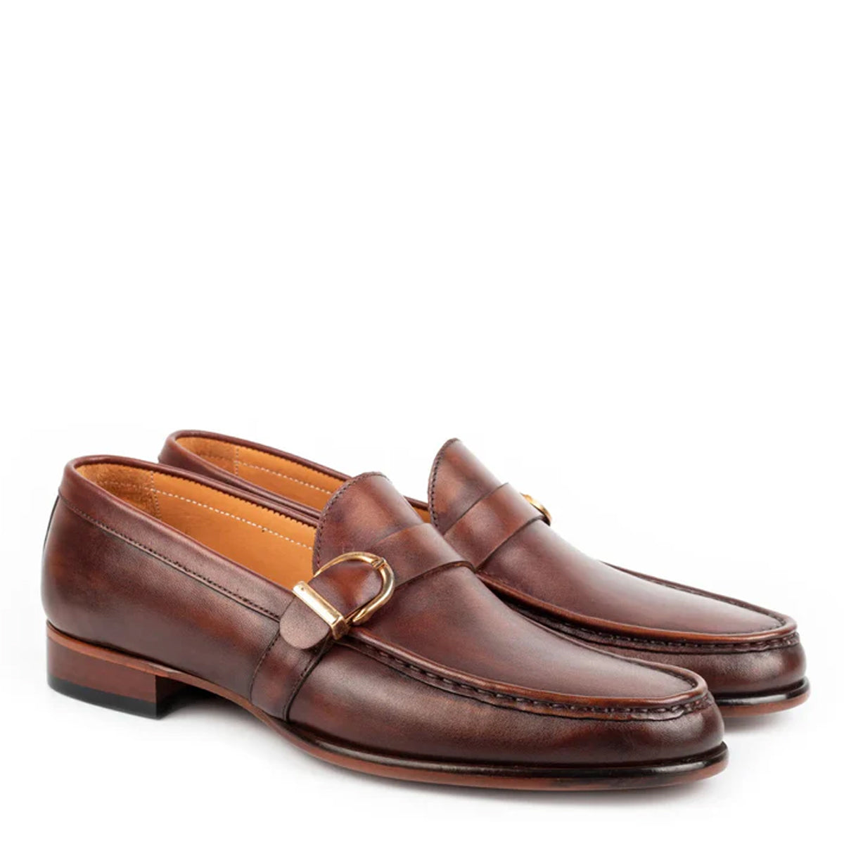Enzo Burgundy Single Monk Strap Shoe