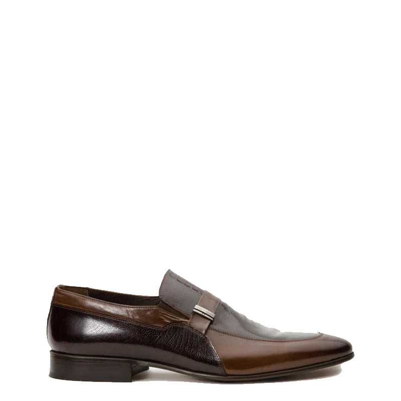 Black Leather Bit Loafer Shoe