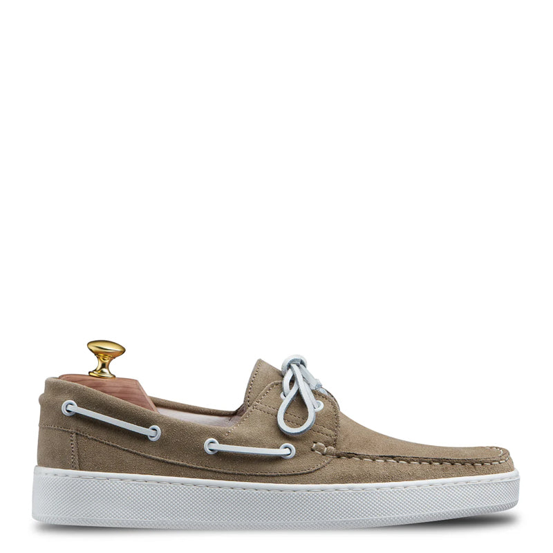 Suede Lace-Up Custom Olive Green Handmade Loafer