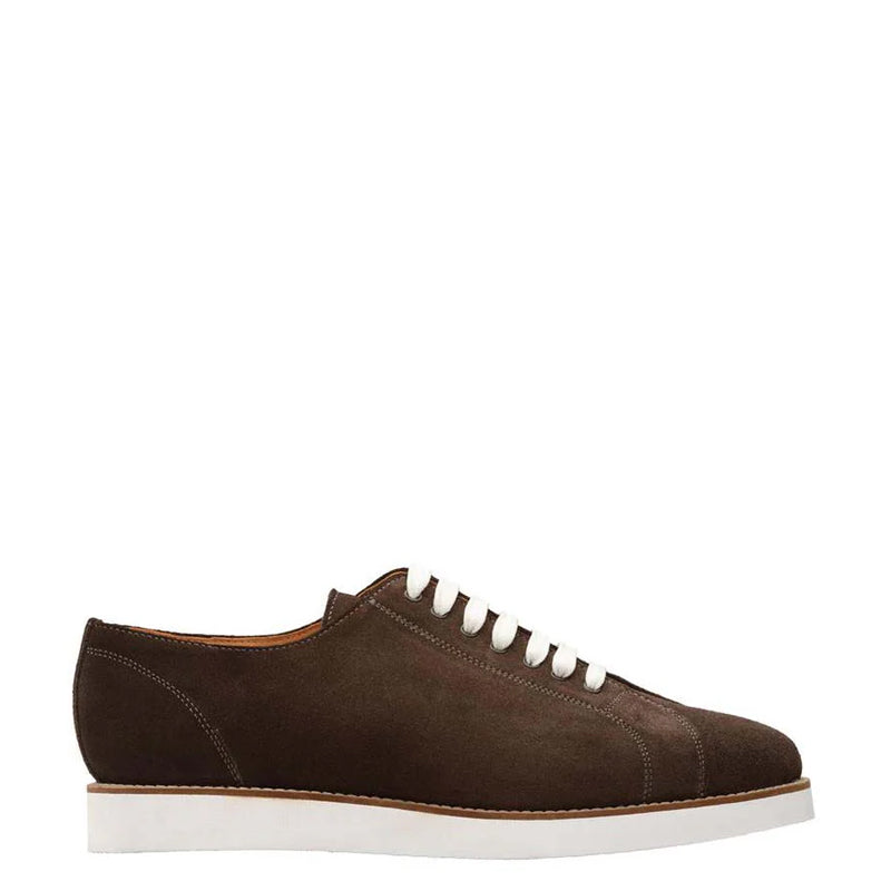Classic Suede Lace-Up Dark Brown Sneaker