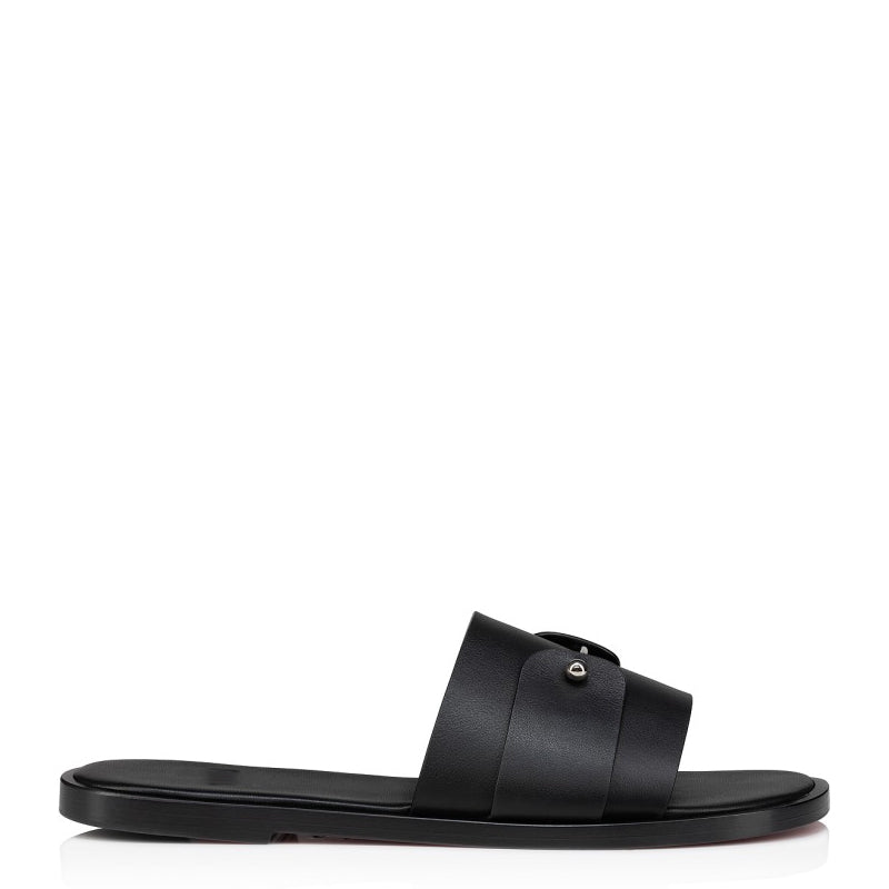 Men Slip-On Leather Off White Comfort Sandal