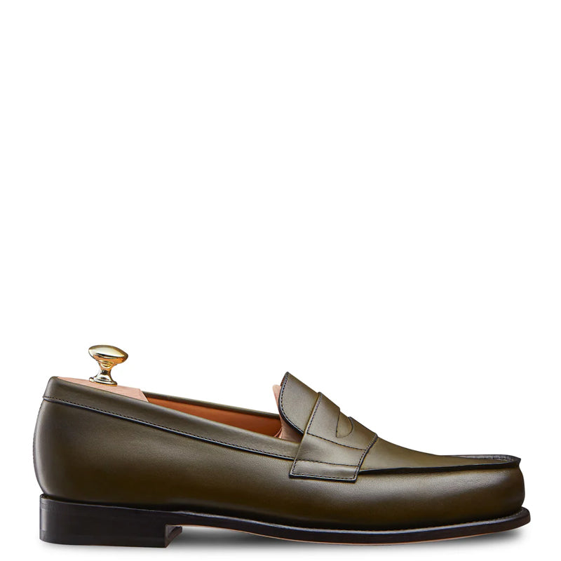 Classic Leather Blue Penny Loafer For Men