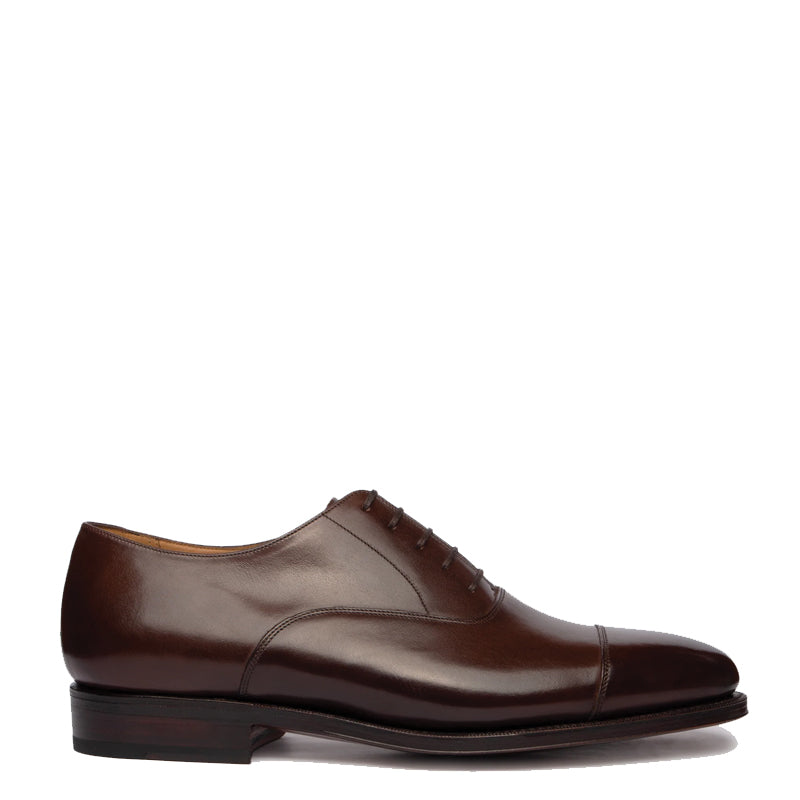 Men Classic Plain Polished Leather Oxford Shoes