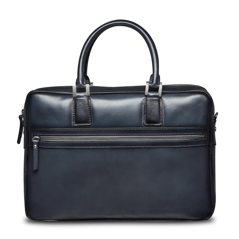 Men’s Premium Leather Black Luxe Briefcase