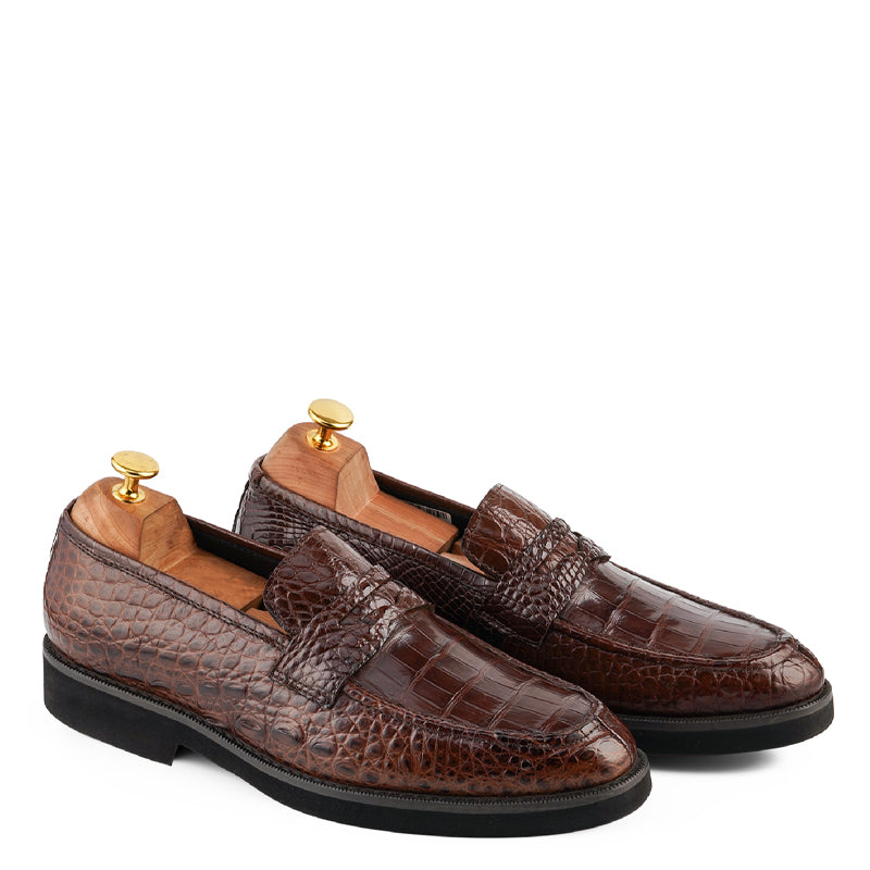Croco Premium Leather Loafers For Men