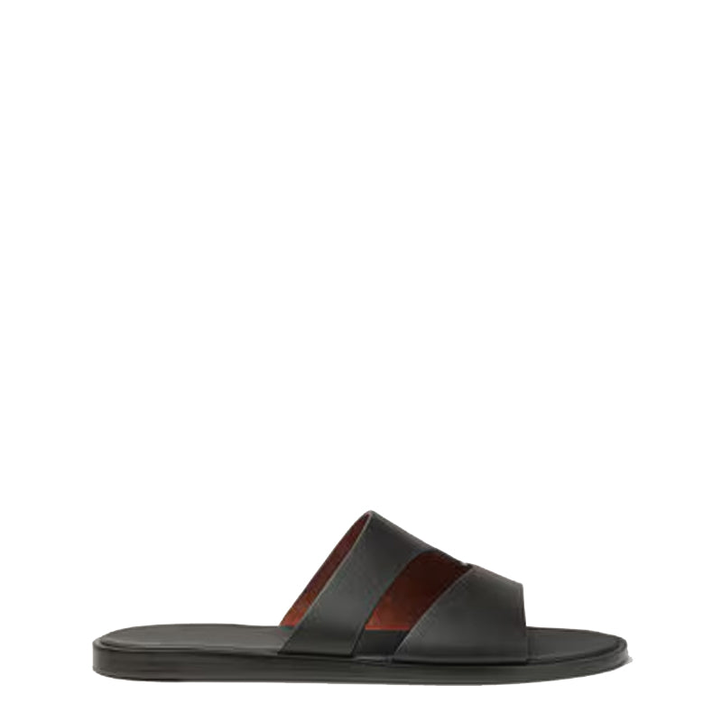 Stylish Double Strap Leather Daily Wear Slipper