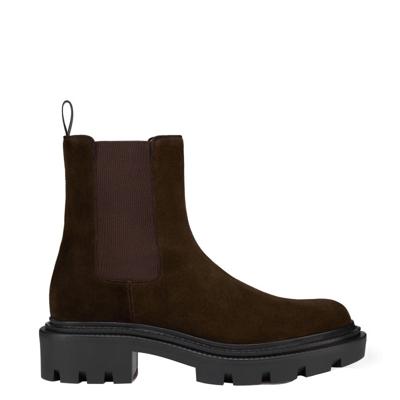 Classic Brown Chelsea High Top Boot with Lug Sole