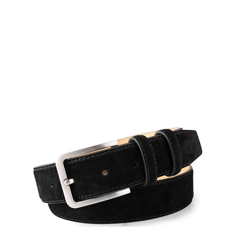 Classic Suede Leather Black Belt