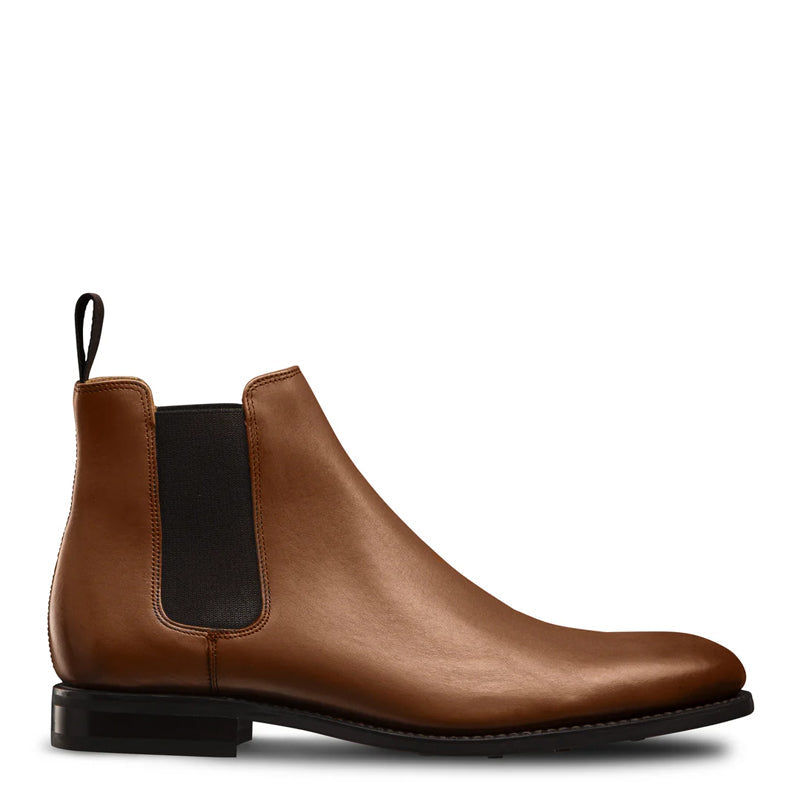 Polished Leather Handmade Luxury Chelsea Boot Tan