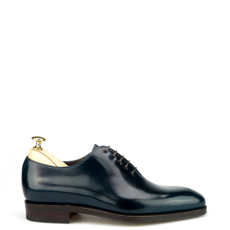 Polished Shiny Leather Wholecut Plain Oxford Shoes