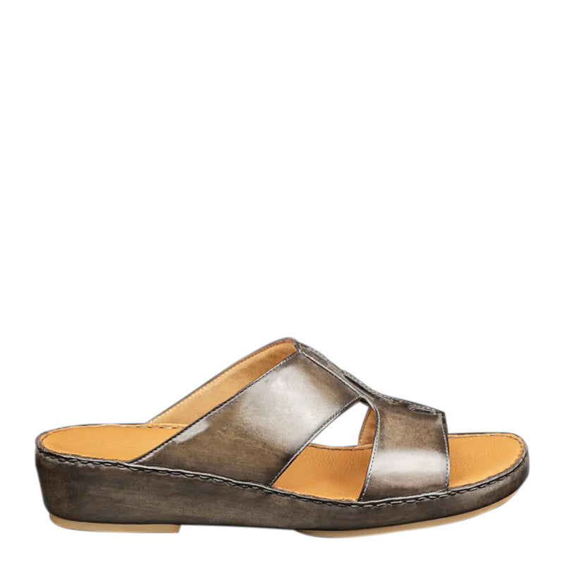 Luxury Solid Leather Arabic Tan Sandal