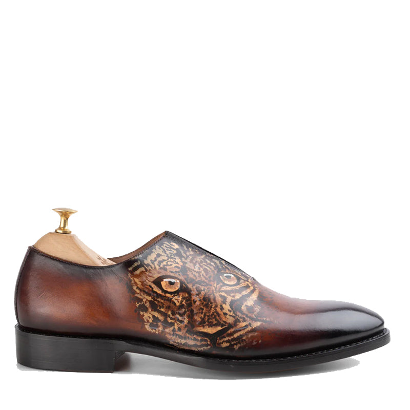 Leopard Amber Wholecut Slip On