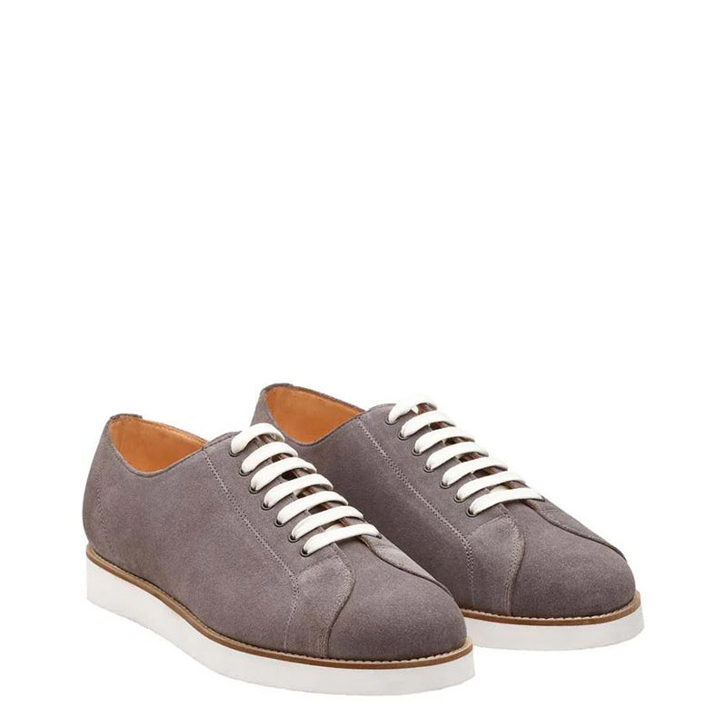 Classic Suede Lace-Up Burgundy Sneaker