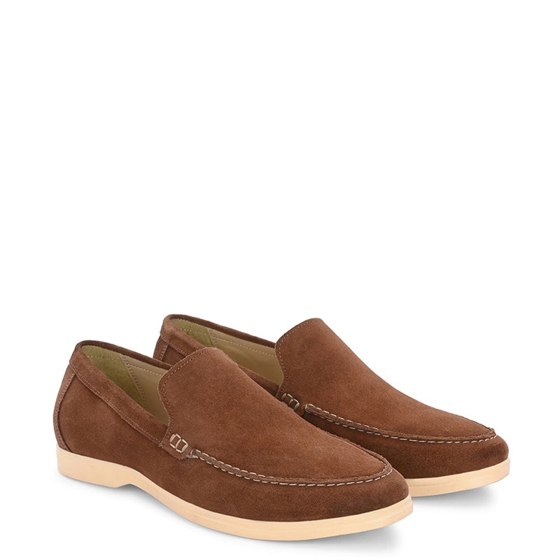 Suede Leather Moccasin Blue Loafer Shoe For men