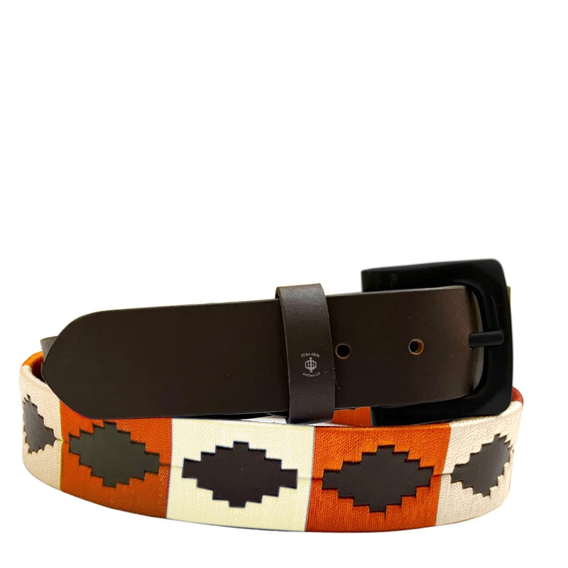 Premium Stile Polo Handmade Leather Silver Buckle Belt