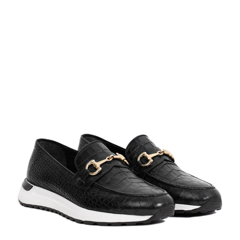 Crocodile Leather Loafer Men's Shoe Green