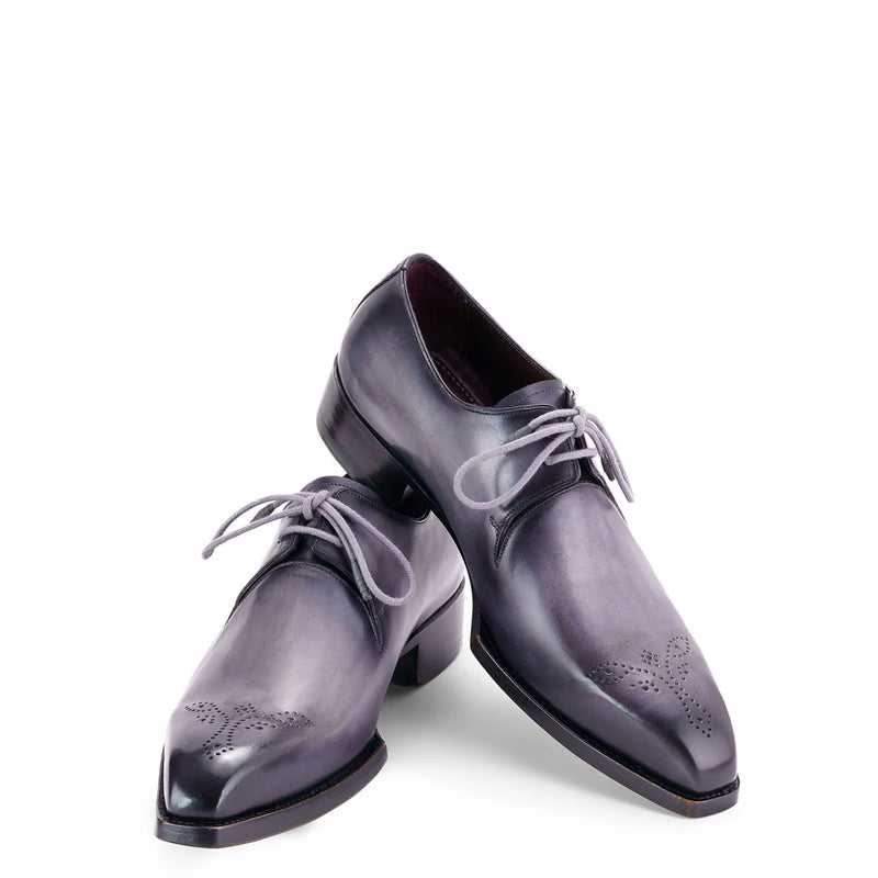 Leather Handmade Wingtip Derby Brown Shoe