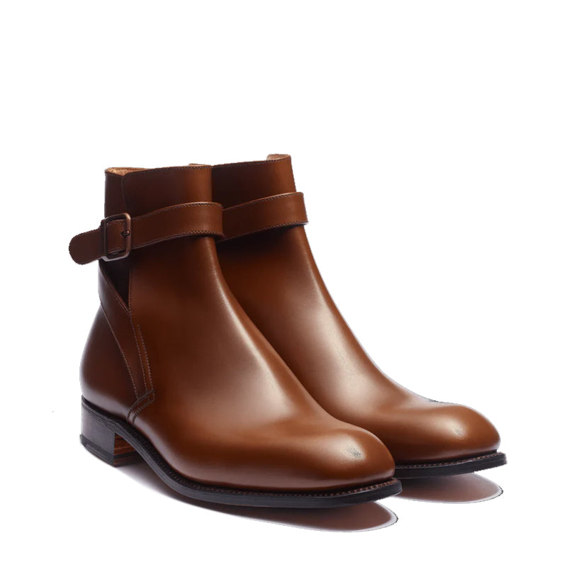 Classic Plain Solid Leather Stylish Jodhpur Boots