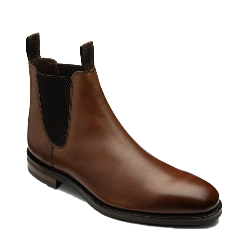 Patent Leather Chelsea Brown Boot For Men