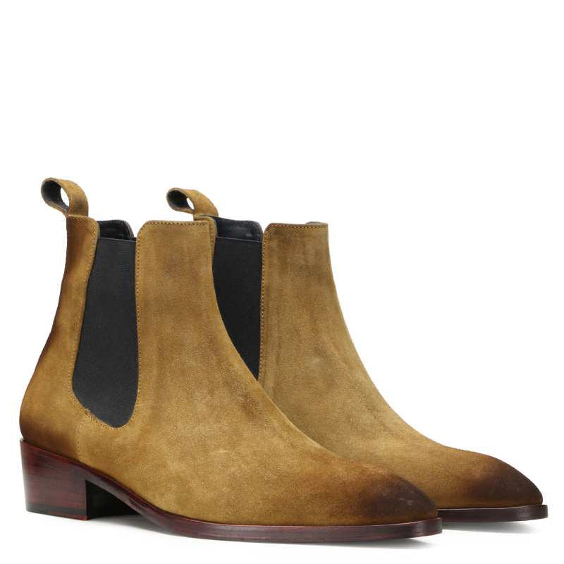 Suede Leather Chelsea Boots