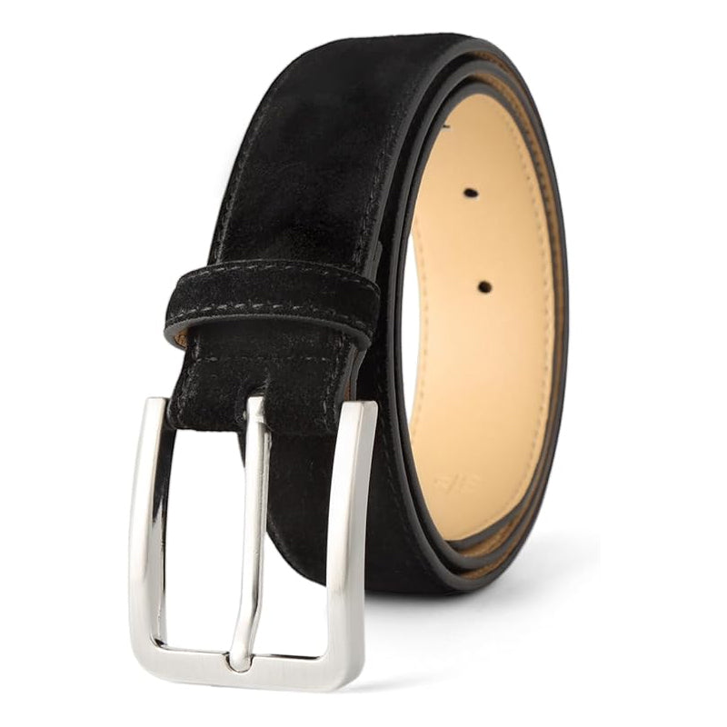 Classic Suede Leather Grey Belt