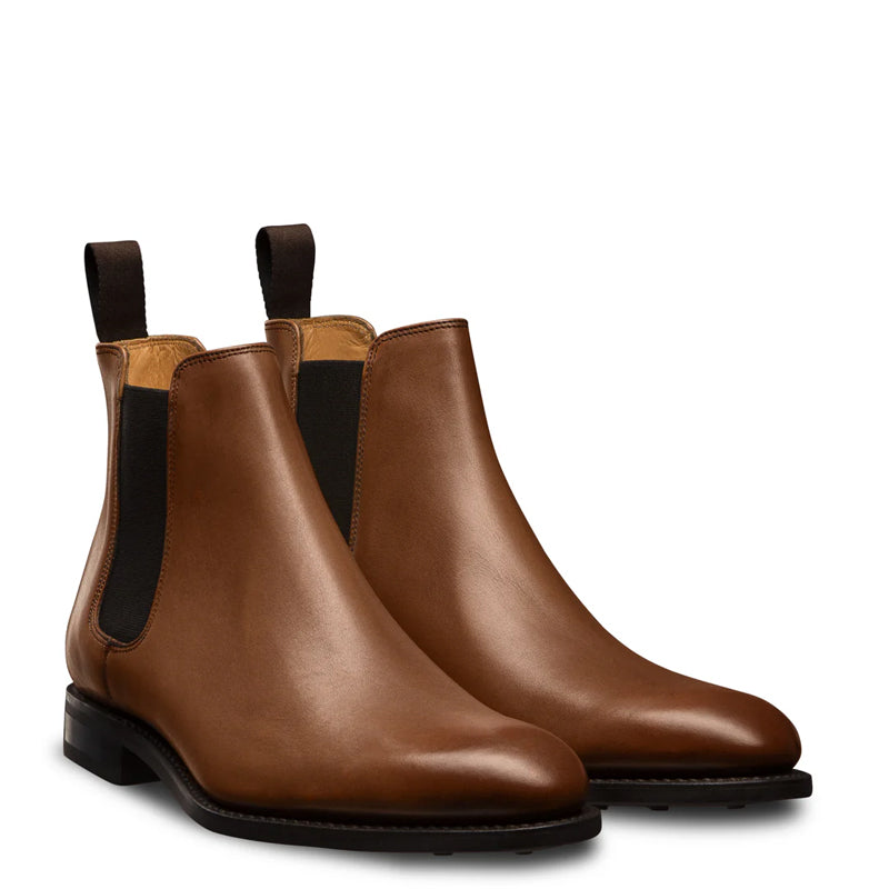 Luxury Polished Leather Handmade Chelsea Boot Black