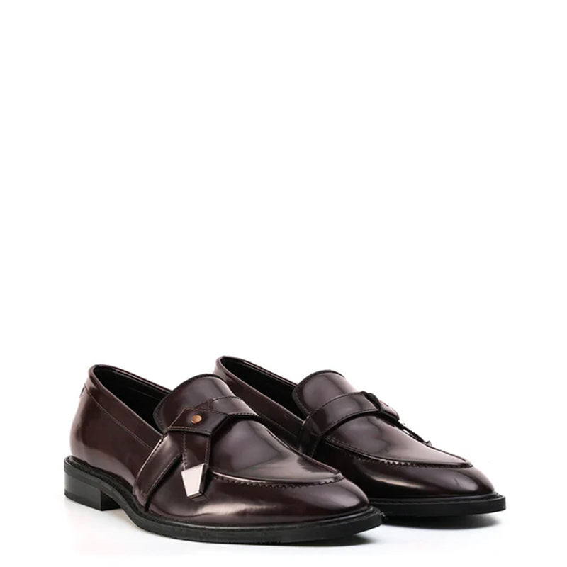 Men Slip-On Polished Leather Formal Black Loafer