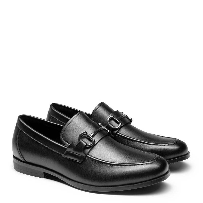 Metallic Slip-On Dress Loafer Black