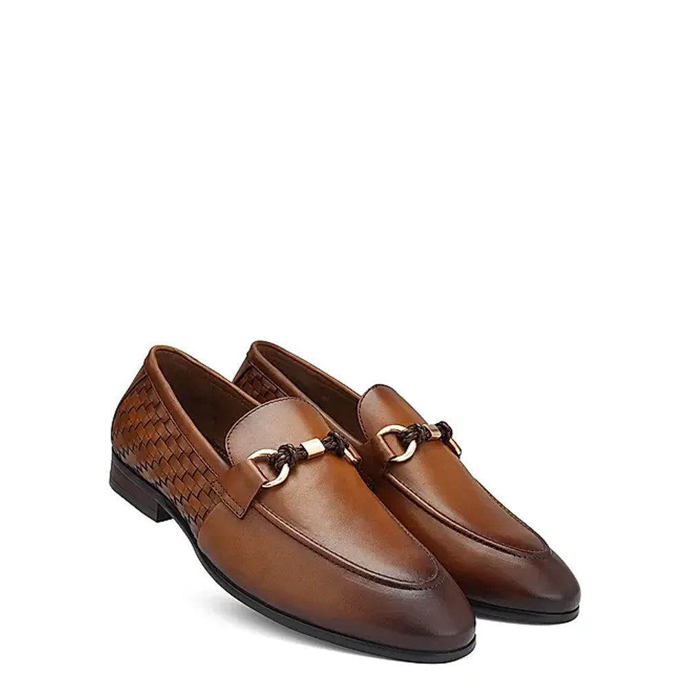 Classic Weaved Horsbit Buckled Formal Loafer