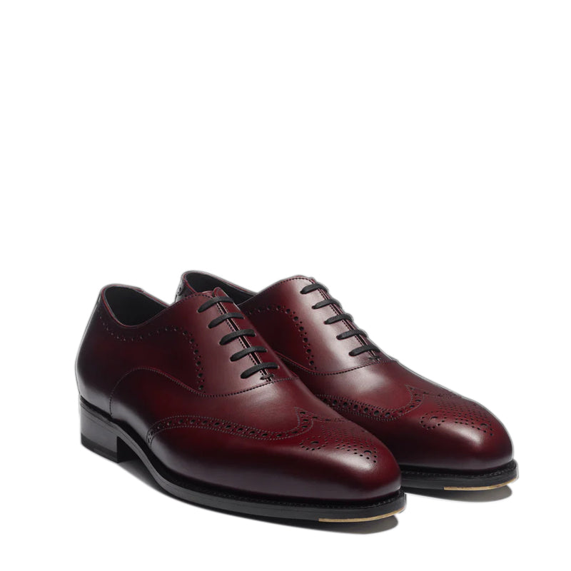 Polished Leather Classic Design Formal Oxford Shoes