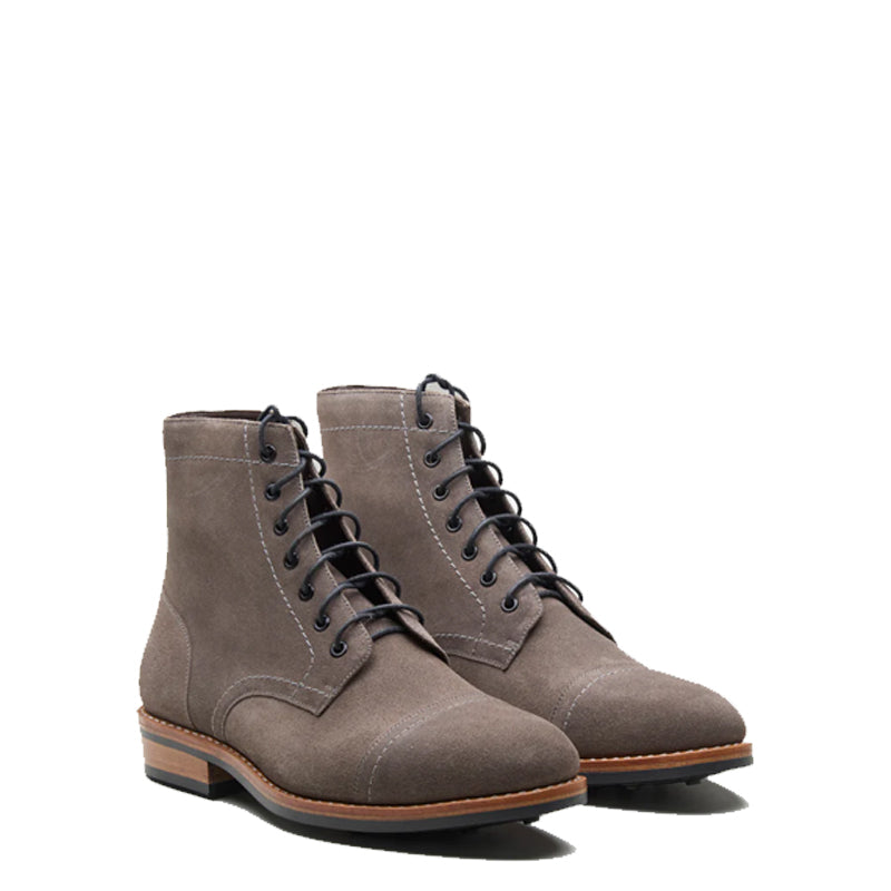 Men Solid Mid-Top Suede Leather Ankle Boot Light Brown
