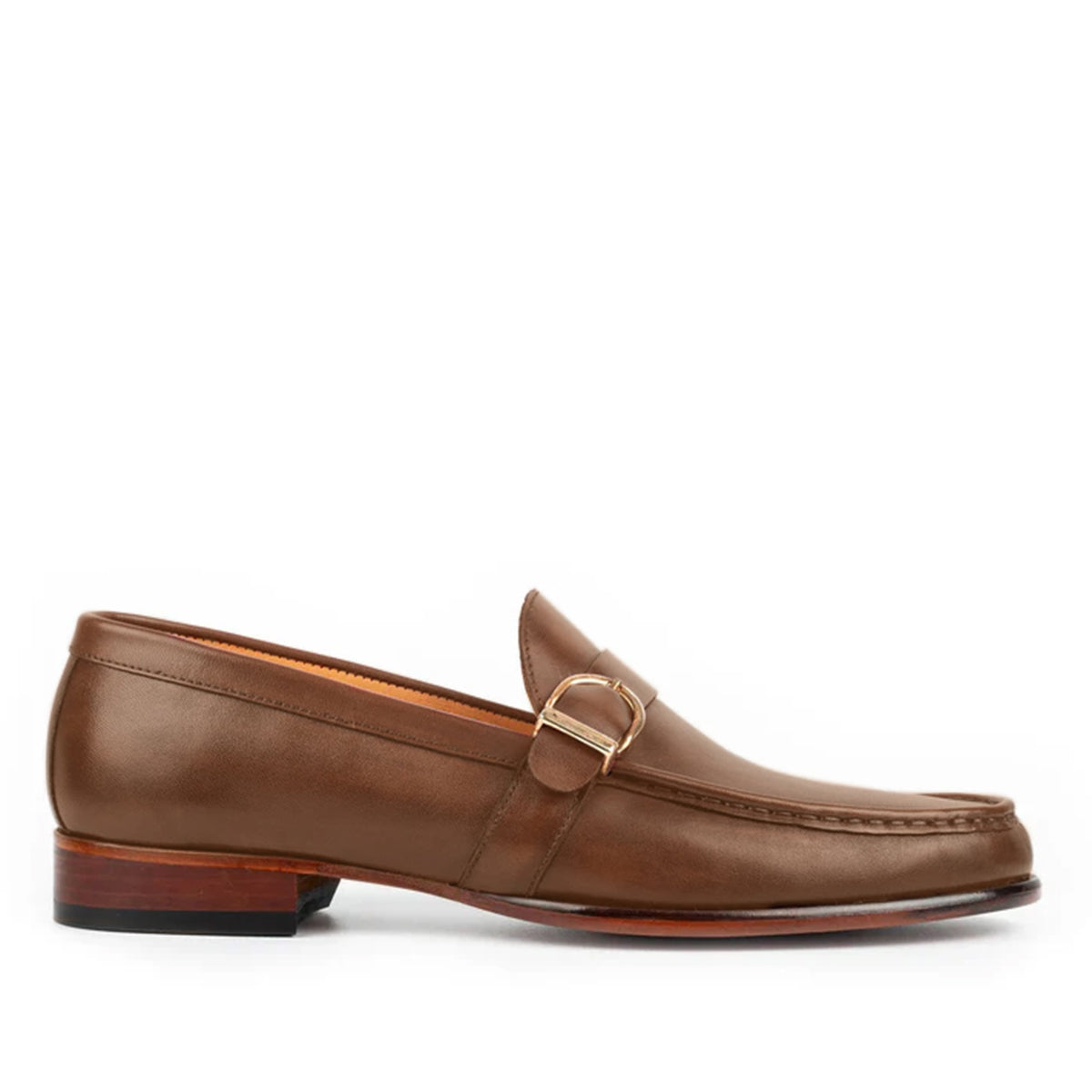 Enzo Tan Single Monk Strap Shoe