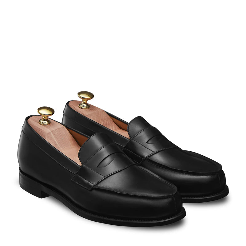 Classic Leather Green Penny Loafer For Men