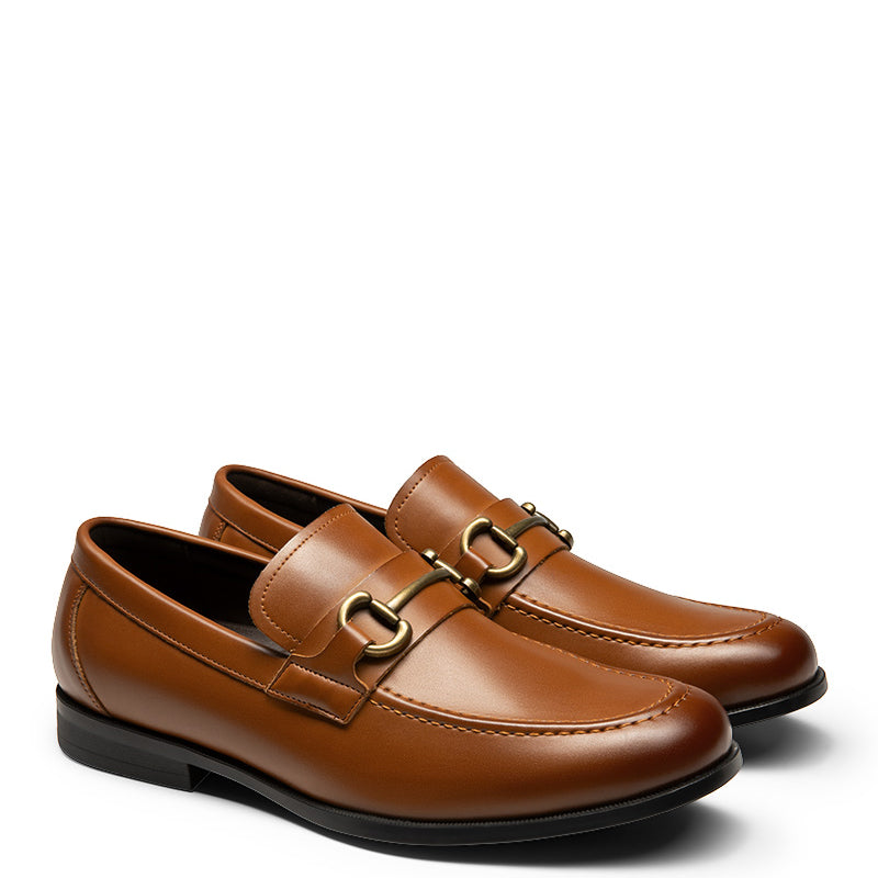 Metallic Slip-On Dress Loafer Brown