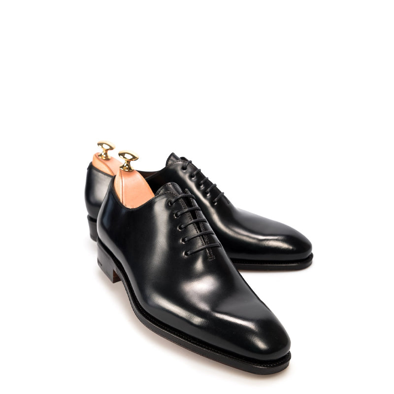 Polished Shiny Leather Wholecut Plain Oxford Shoes
