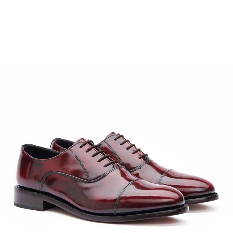 Classic Design Leather Cap-Toe Oxford Shoes