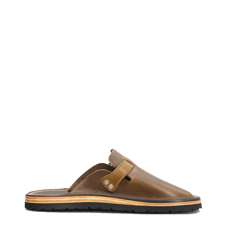 Buckle Clogs Slit Sandal Black