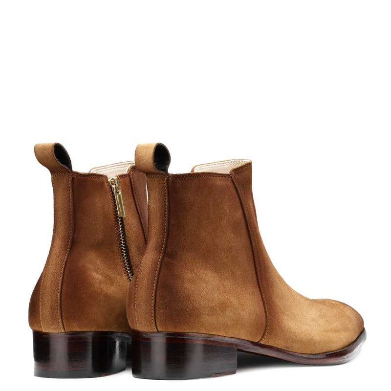 Carbine Luxe Suede Zipper Boot Brown