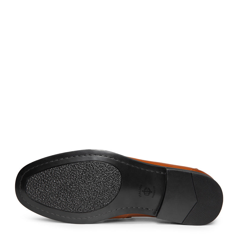 Metallic Slip-On Dress Loafer Tan