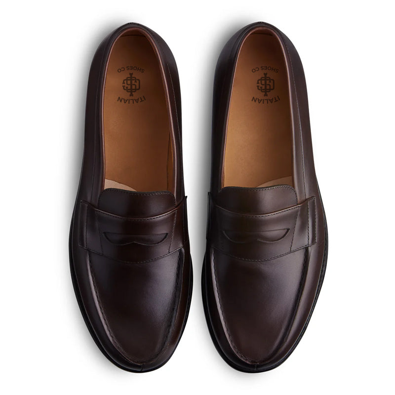 Classic Leather Tan Penny Loafer For Men