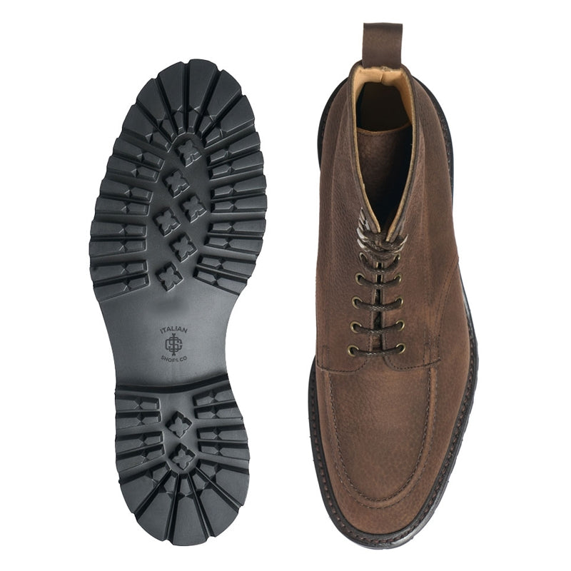 Men Handmade Leather Derby Ankle Dark Green Boot